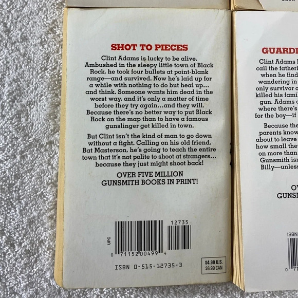 Vintage  The Gunsmith All Action Western Romance Novel x4 - Picture 10 of 14